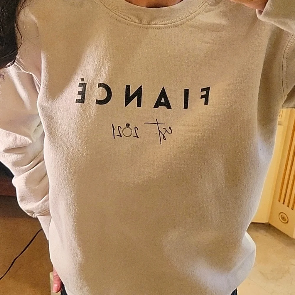FIANCÉ est. 2021 Beige Sweatshirt,  S - Picture 14 of 16